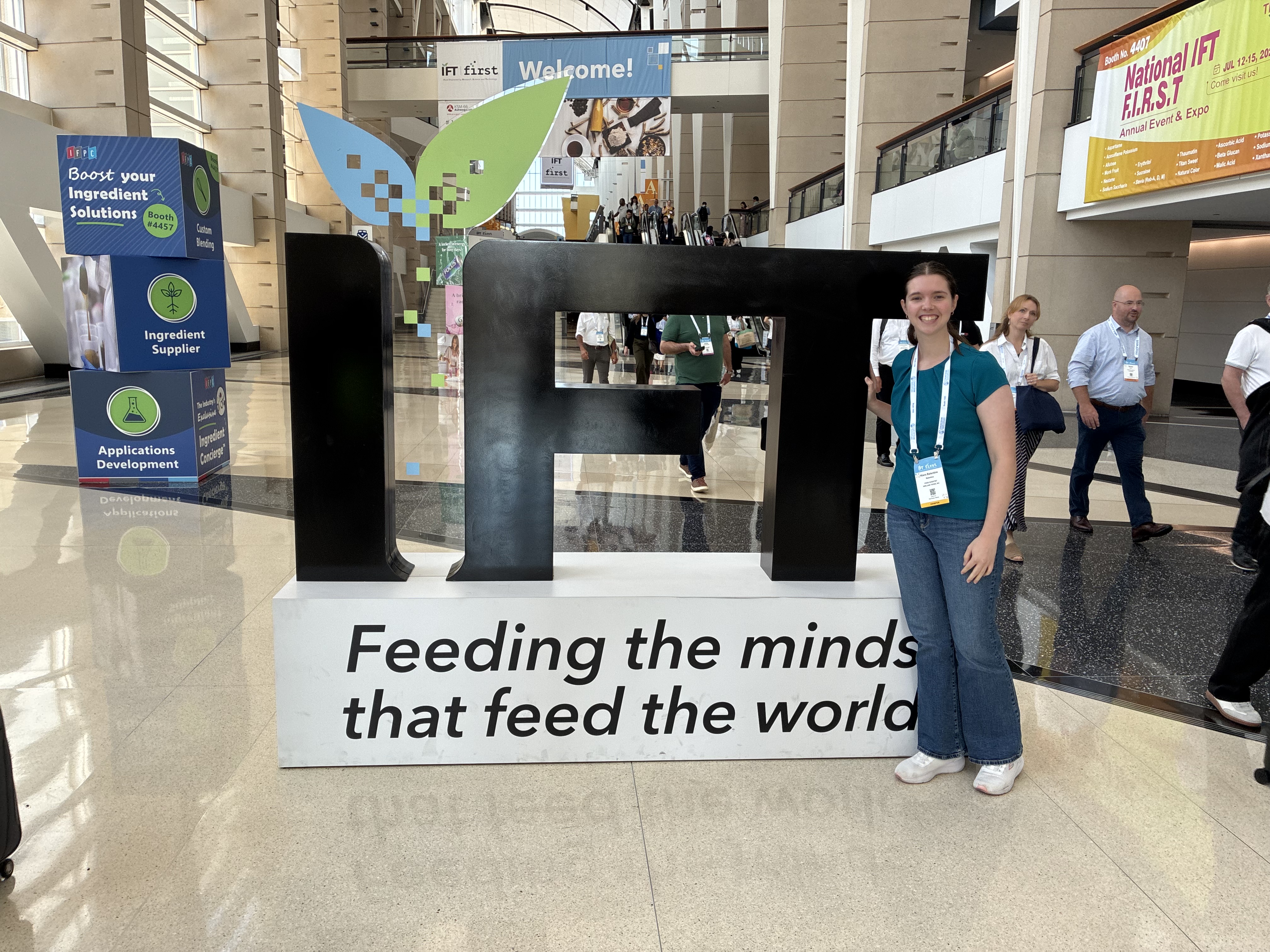 A photo of Cora Garling attending a conference